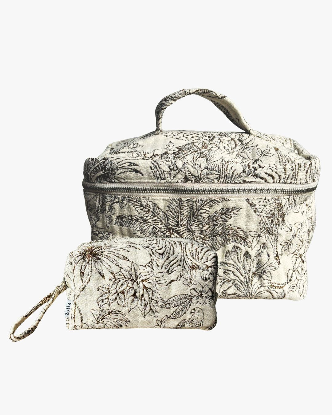 TROPICS IN GOLD VANITY & POUCH SET