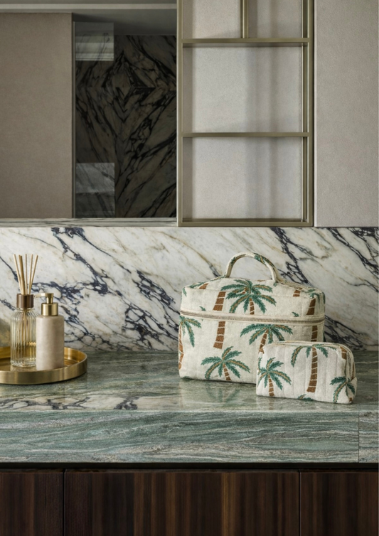 PALM HOLIDAY VANITY & POUCH SET